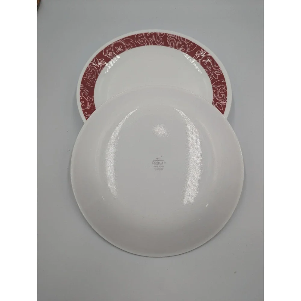 Corelle Dinner Plates Vitrelle Bandhani Red 4x 10.25